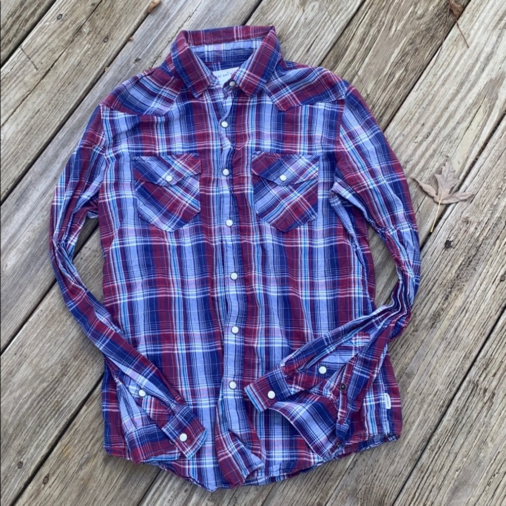 Warp and Weft Western Snap Front Shirt Small